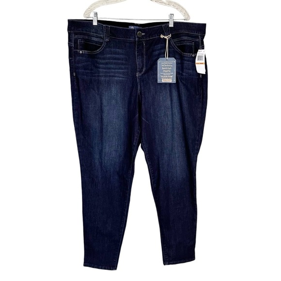 Democracy Jegging Jeans Absolution Booty Lift Dark Indigo SZ 24W NEW - Picture 1 of 10
